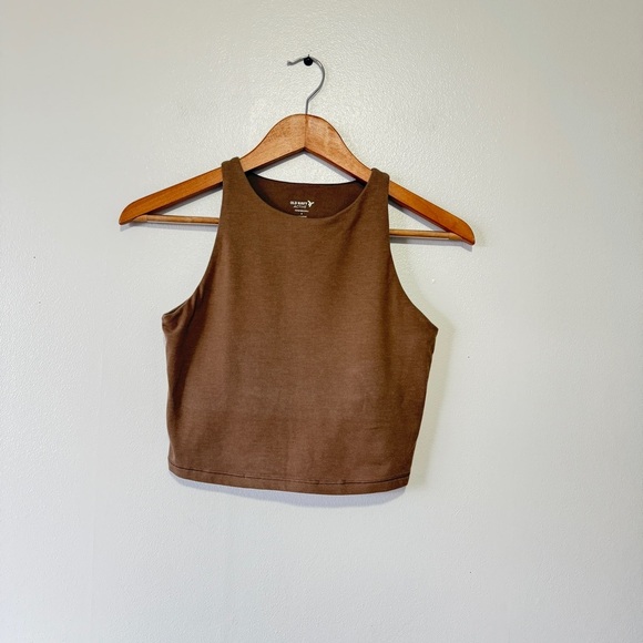 Old Navy Tops - Old Navy Brown Fitted  PowerChill Crop Tank Top size small